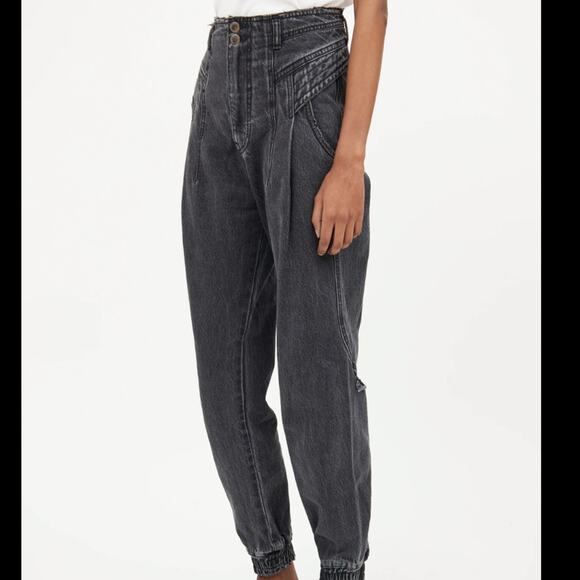 Retrofête Black Myla Pleat Jogger Jeans - Picture 1 of 10